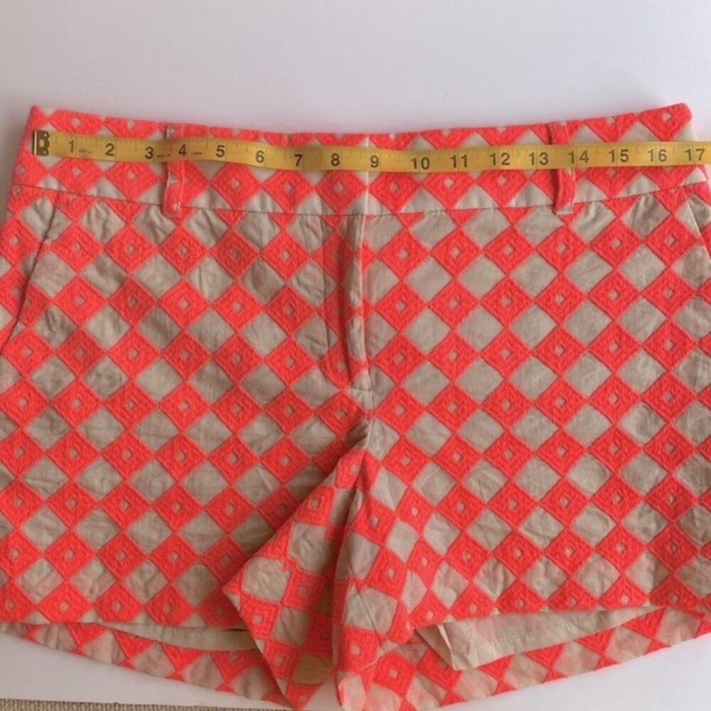 Ann Taylor Loft Shorts 8 Chino Medium Retro Classic Embroidered Resort Preppy - Picture 10 of 13